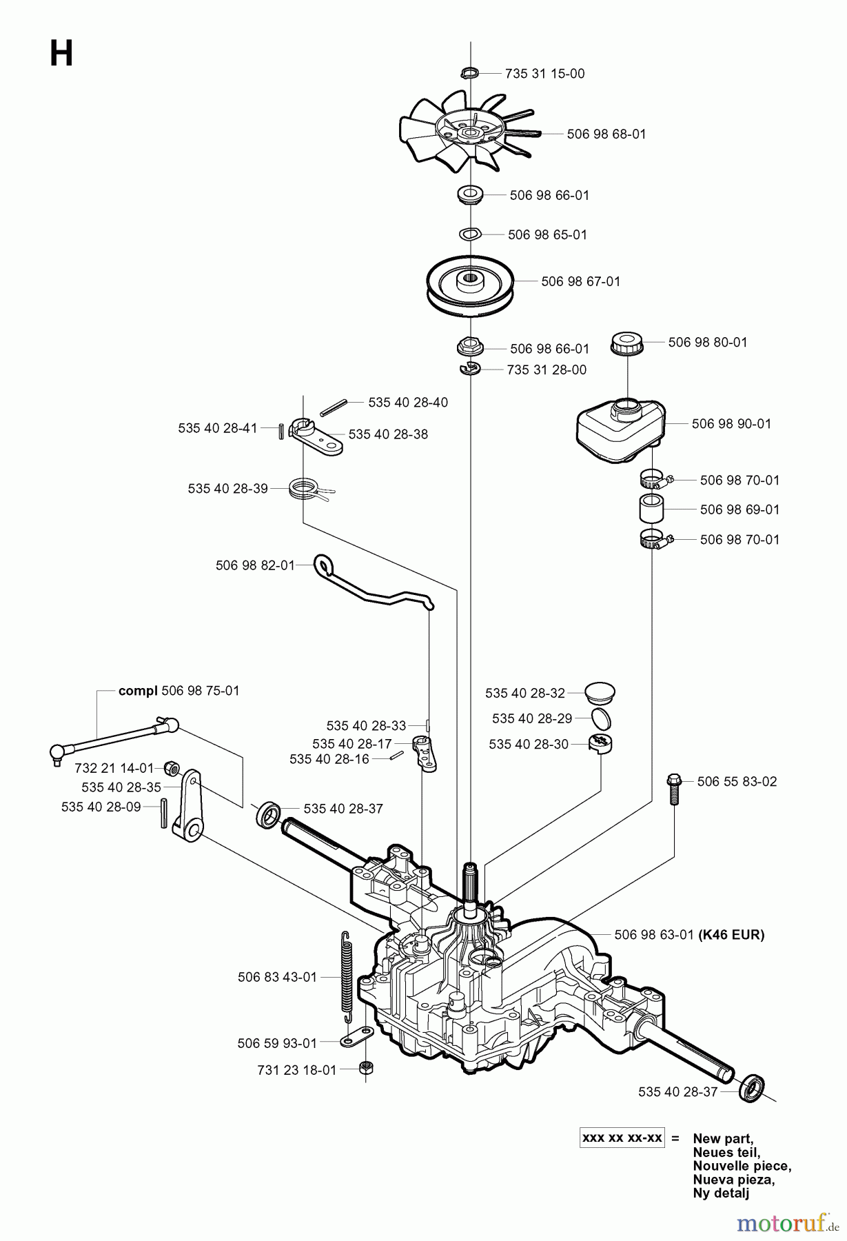  Jonsered Reitermäher FR2116 MA (953535401) - Jonsered Rear-Engine Riding Mower (2006-01) TRANSMISSION #2