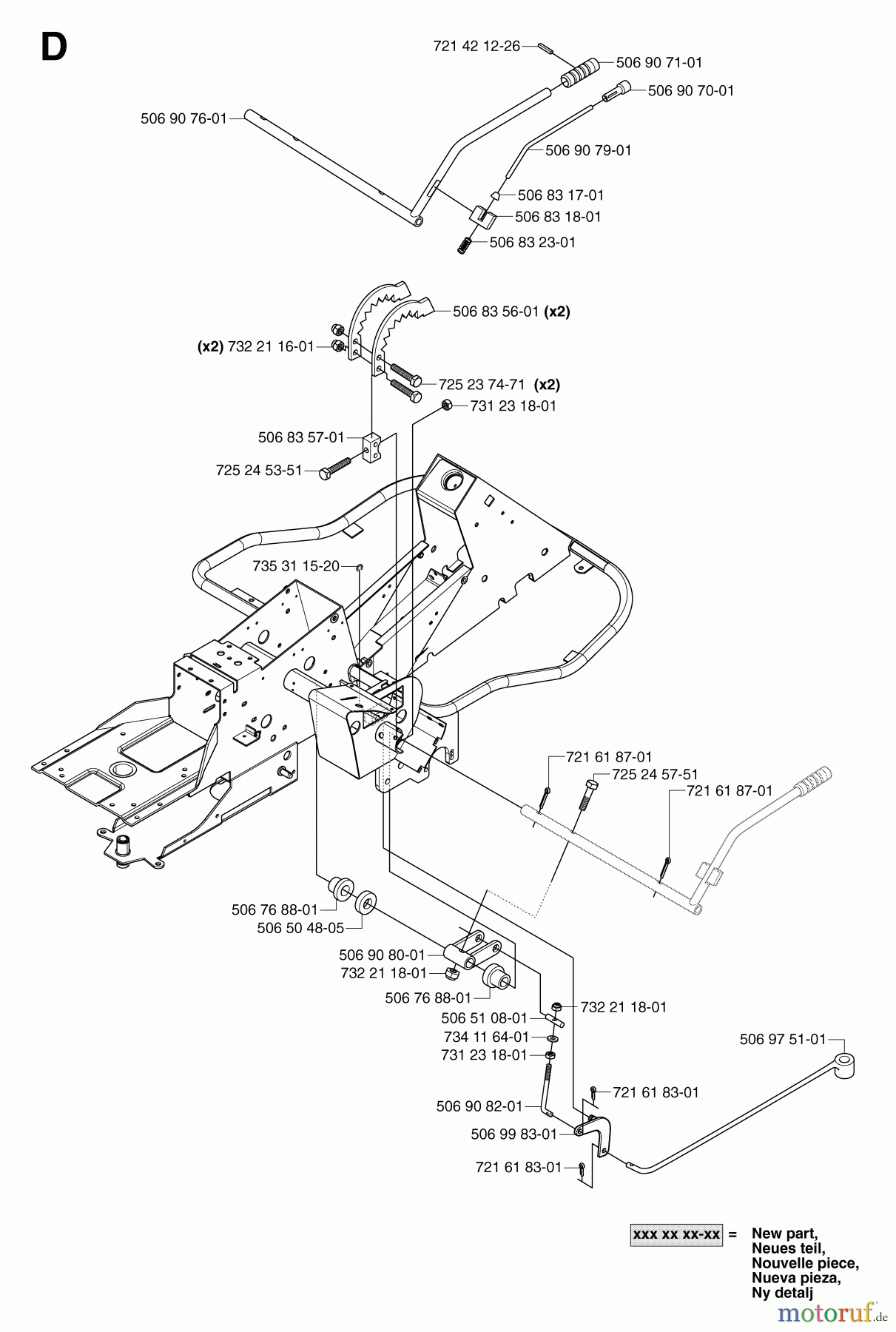  Jonsered Reitermäher FR2116 MA 4x4 (965094901) - Jonsered Rear-Engine Riding Mower (2007-01) CONTROLS