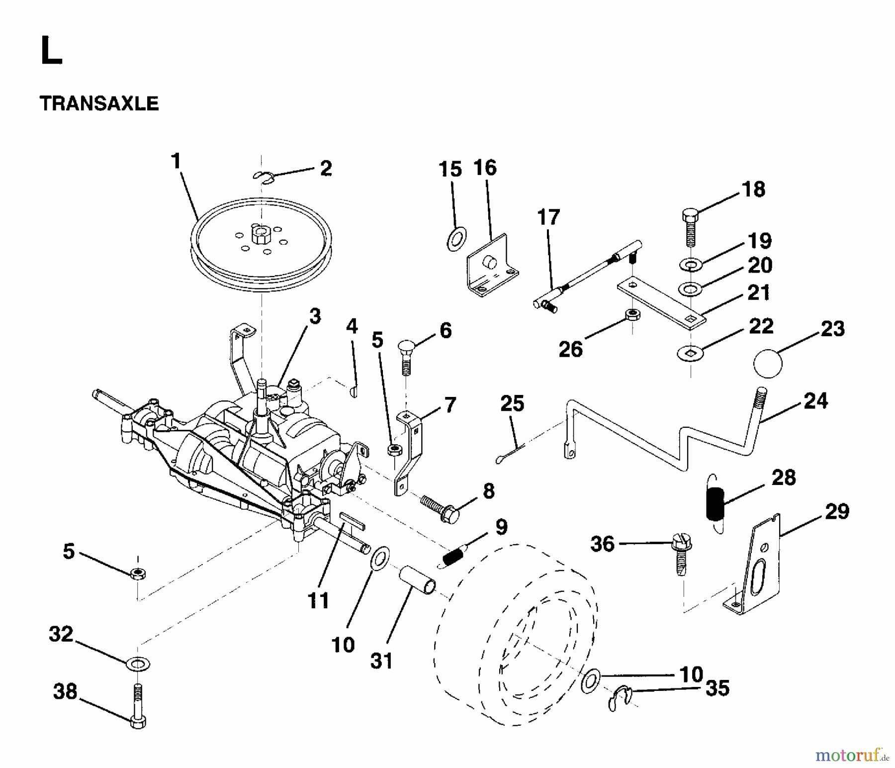  Jonsered Rasen  und Garten Traktoren LR11 (954130002) - Jonsered 36