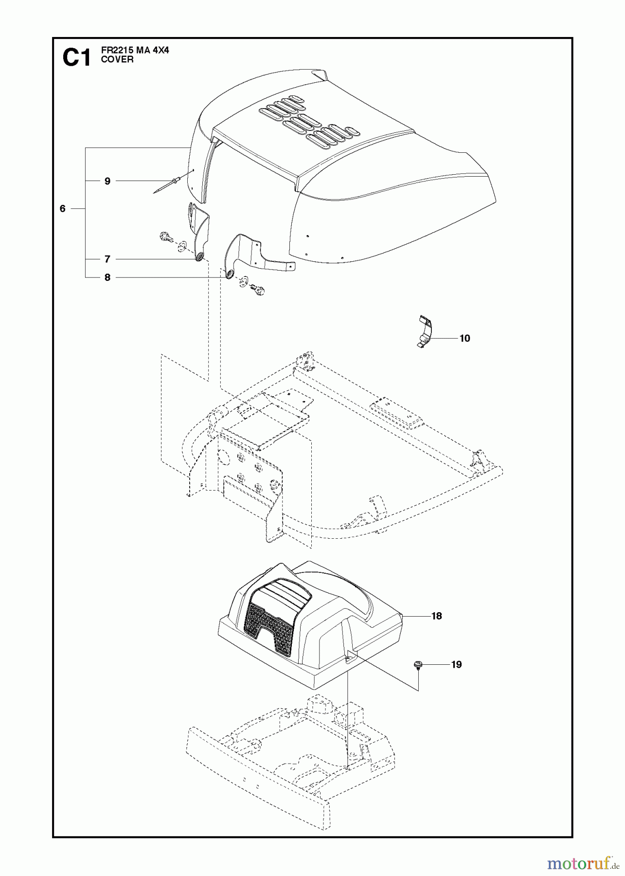  Jonsered Reitermäher FR2215 MA 4x4 (966773501) - Jonsered Rear-Engine Riding Mower (2012) COVER #3
