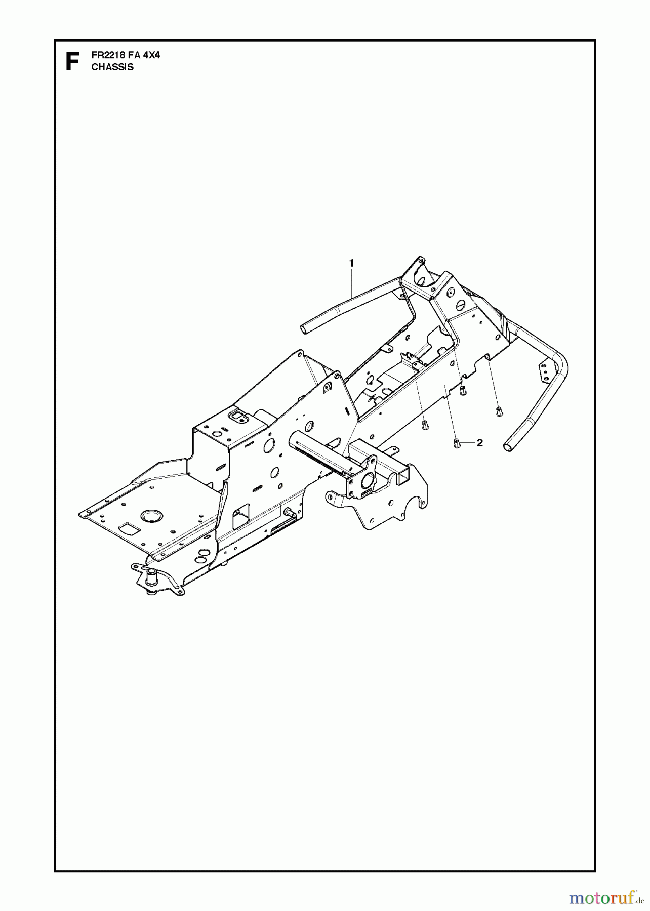  Jonsered Reitermäher FR2218 FA 4x4 (966773701) - Jonsered Rear-Engine Riding Mower (2012) CHASSIS ENCLOSURES