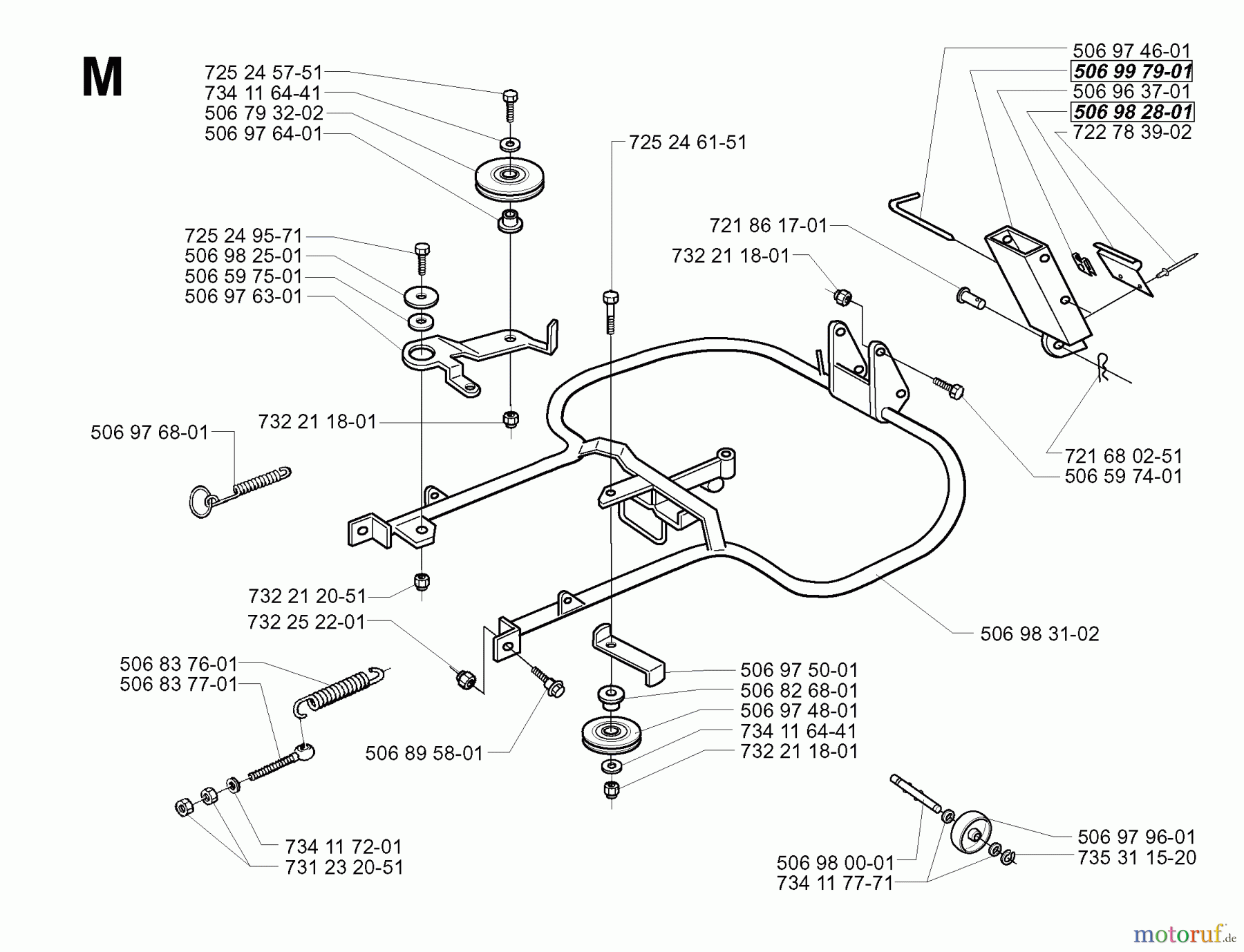  Jonsered Reitermäher FRM13 AUTOMATIC - Jonsered Rear-Engine Riding Mower (2000-01) FRAME