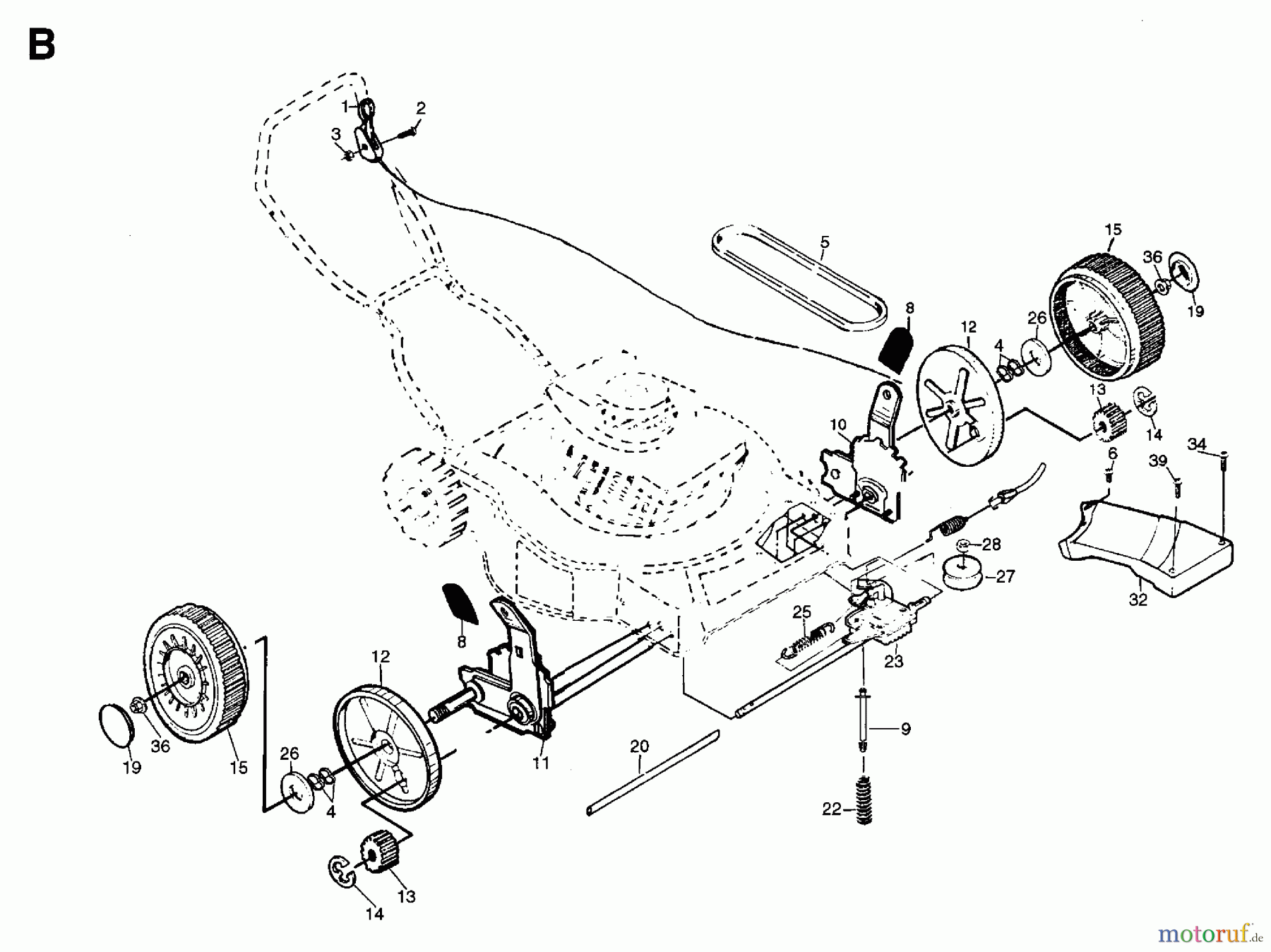  Jonsered Rasenmäher 600 SD (954056651) - Jonsered Walk-Behind Mower (1997-04) PRODUCT COMPLETE #3