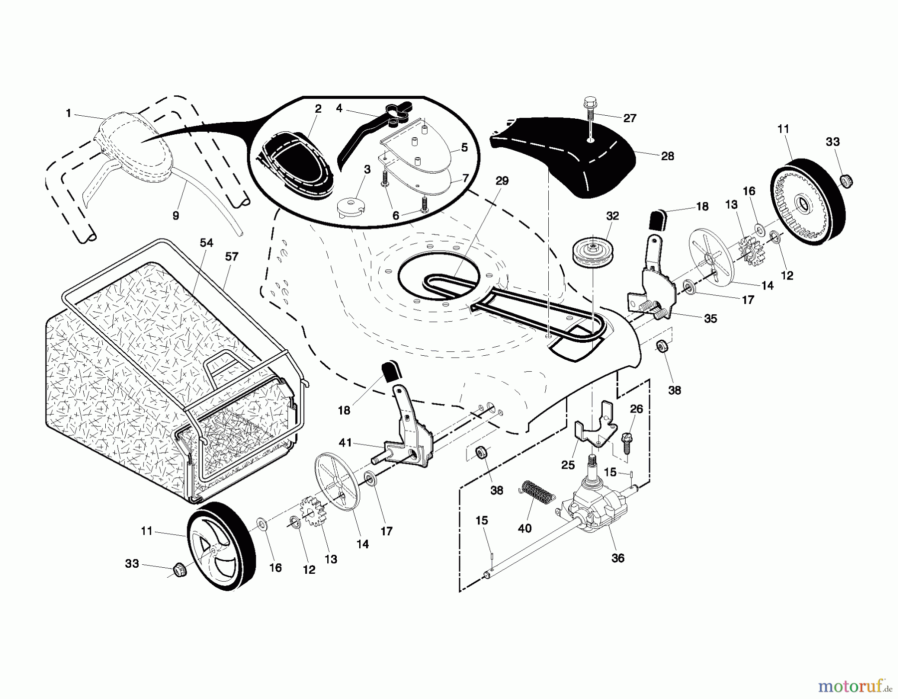  Jonsered Rasenmäher LM2153CMDAE (96141022200) - Jonsered Walk-Behind Mower (2009-12) DRIVE_B