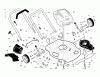 Jonsered LM2155MD (96121001901) - Walk-Behind Mower (2009-11) Listas de piezas de repuesto y dibujos FRAME ENGINE