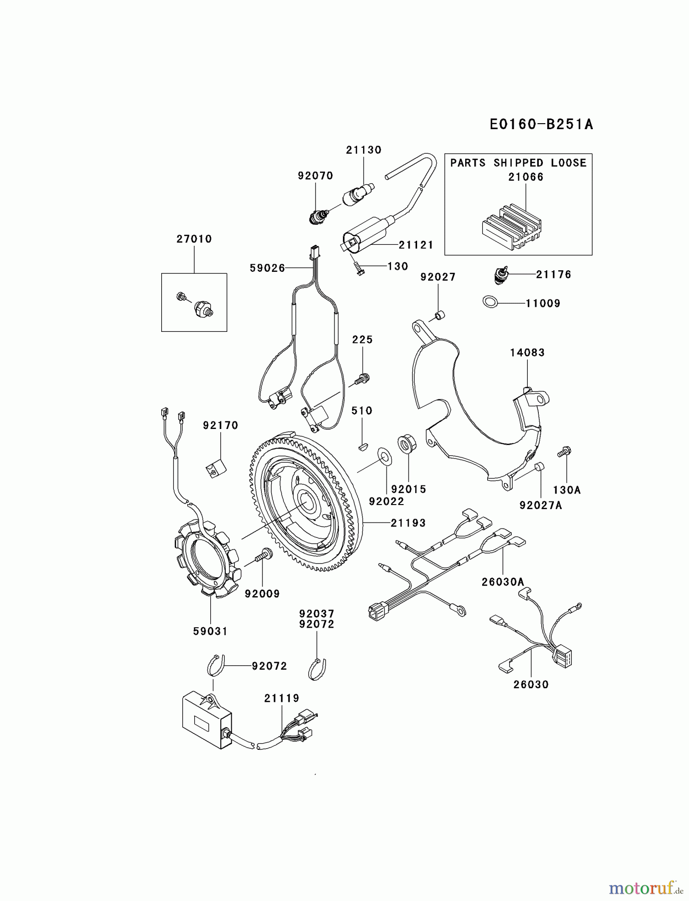 Kawasaki Motoren Motoren, Horizontal FD620D-FS17 - Kawasaki FD620D 4-Stroke Engine ELECTRIC-EQUIPMENT