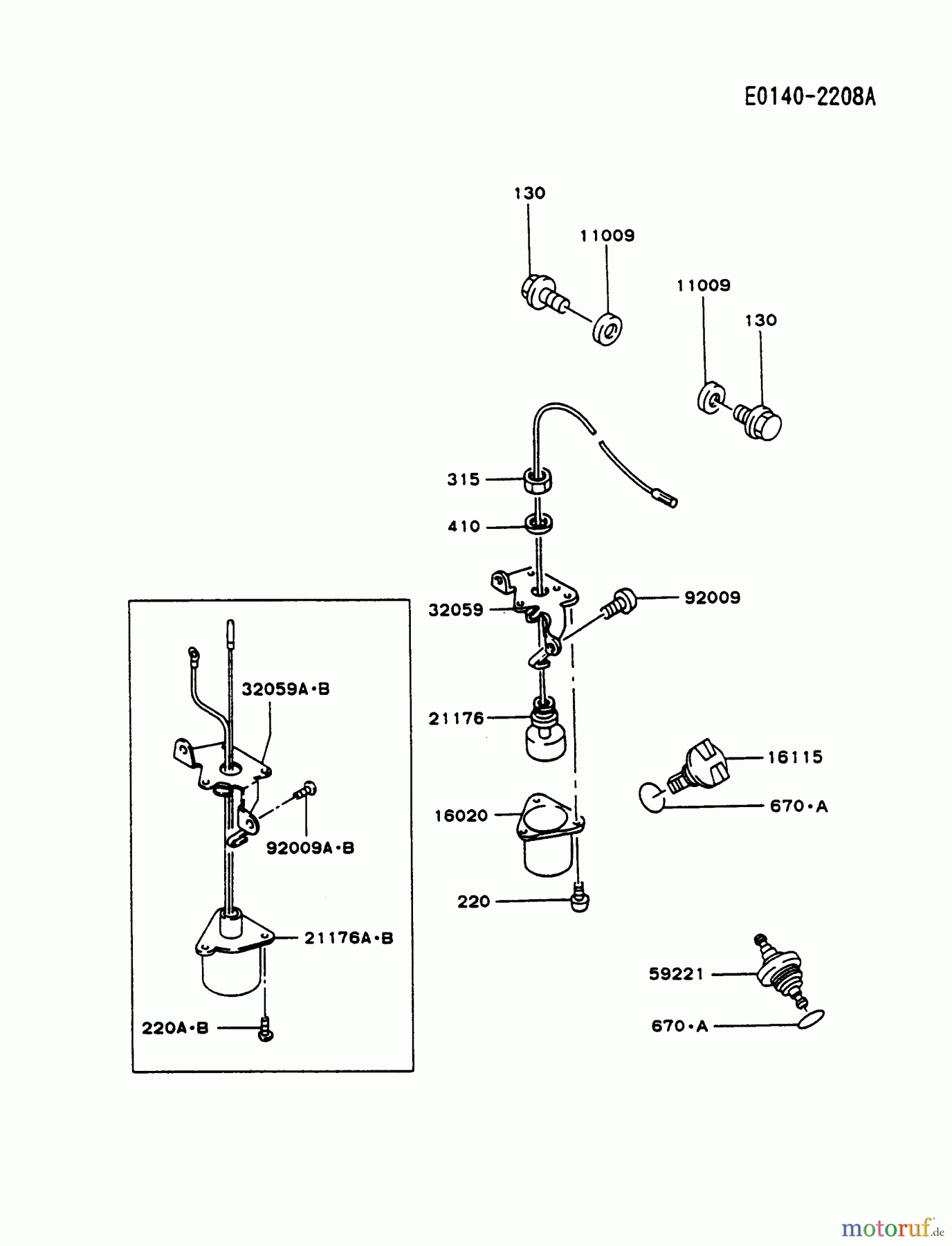  Kawasaki Motoren Motoren, Horizontal FA130D-FS01 - Kawasaki FA130D 4-Stroke Engine LUBRICATION-EQUIPMENT