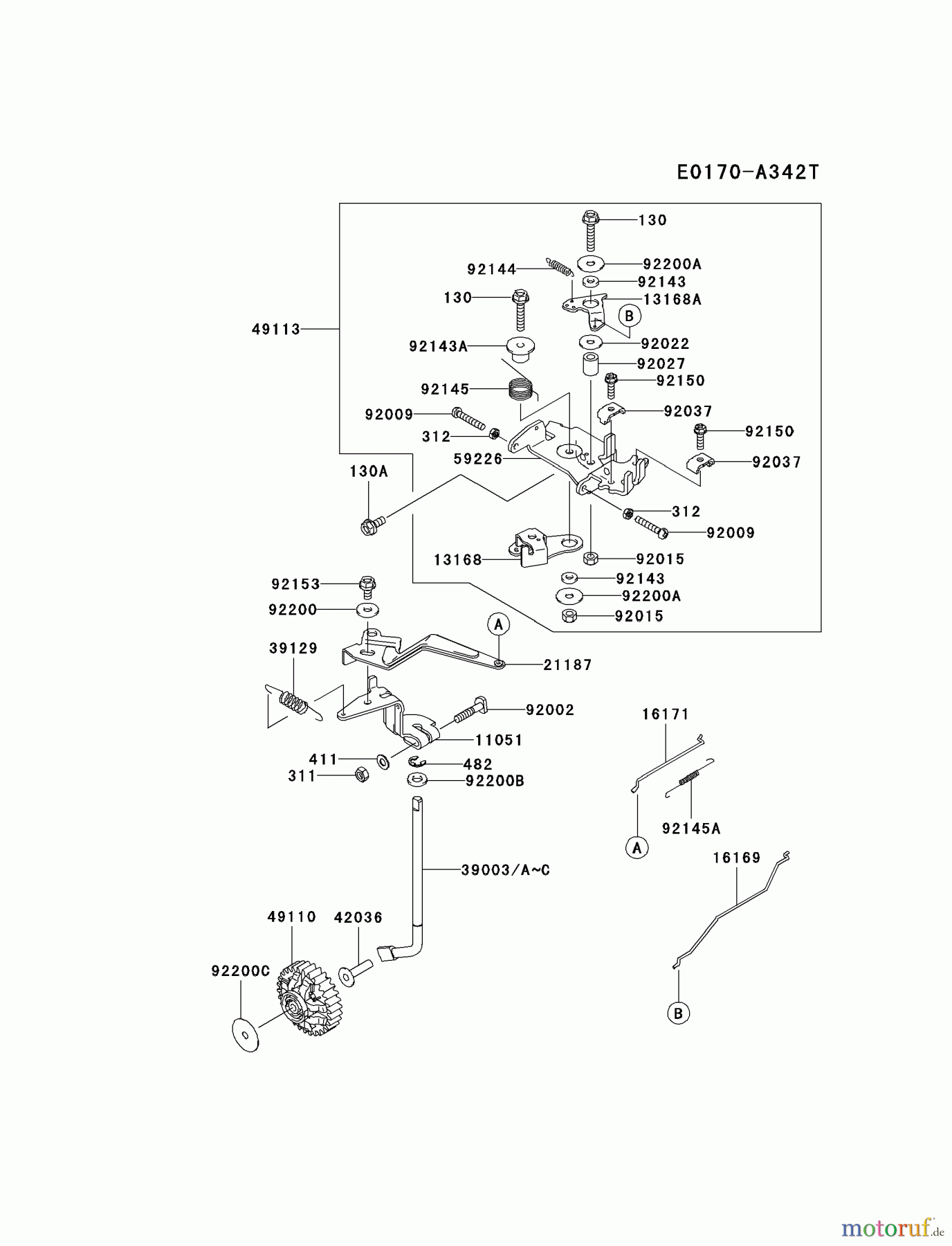  Kawasaki Motoren Motoren, Horizontal FD750D-DS02 - Kawasaki FD750D 4-Stroke Engine CONTROL-EQUIPMENT