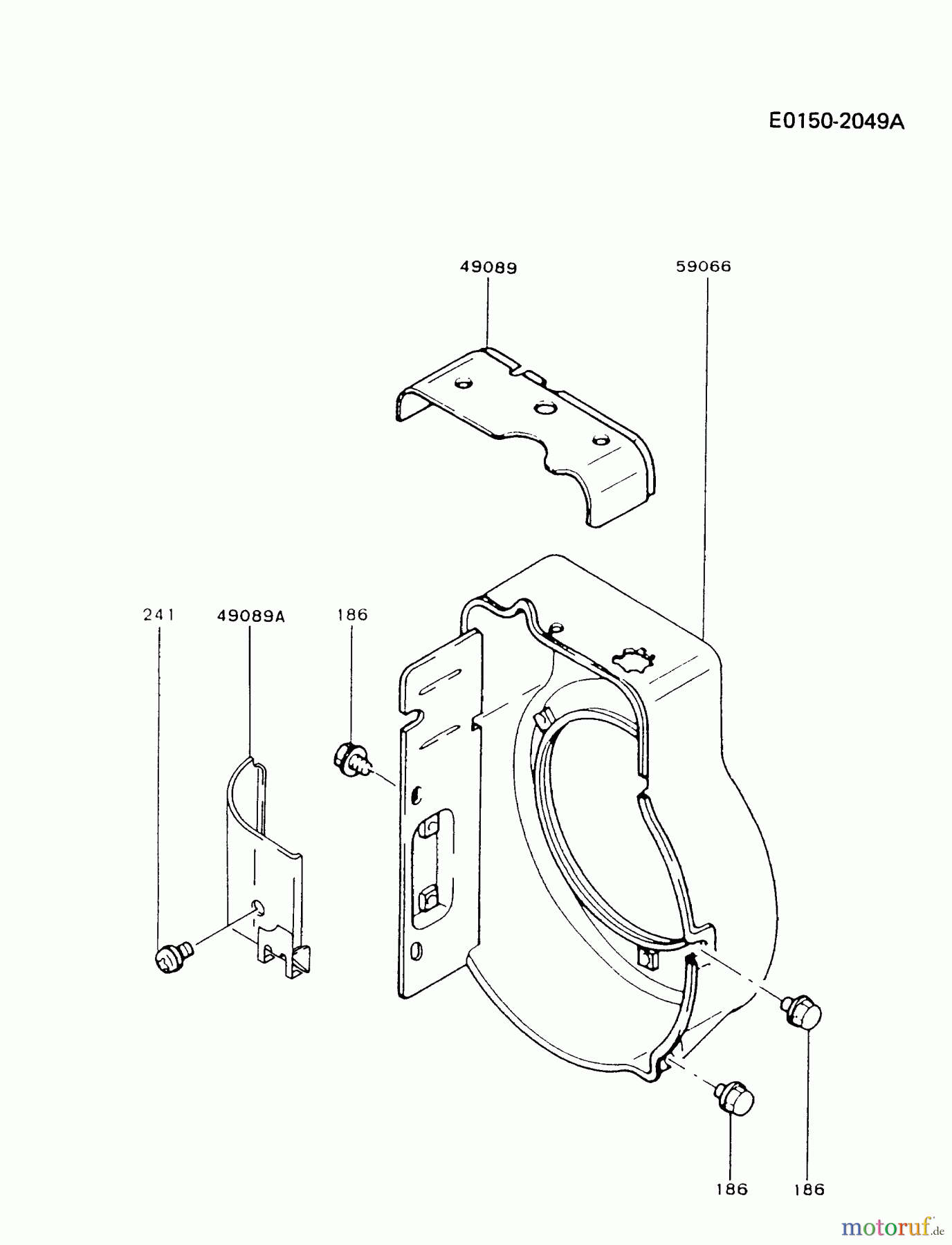  Kawasaki Motoren Motoren, Horizontal FA130D-CS08 - Kawasaki FA130D 4-Stroke Engine COOLING-EQUIPMENT
