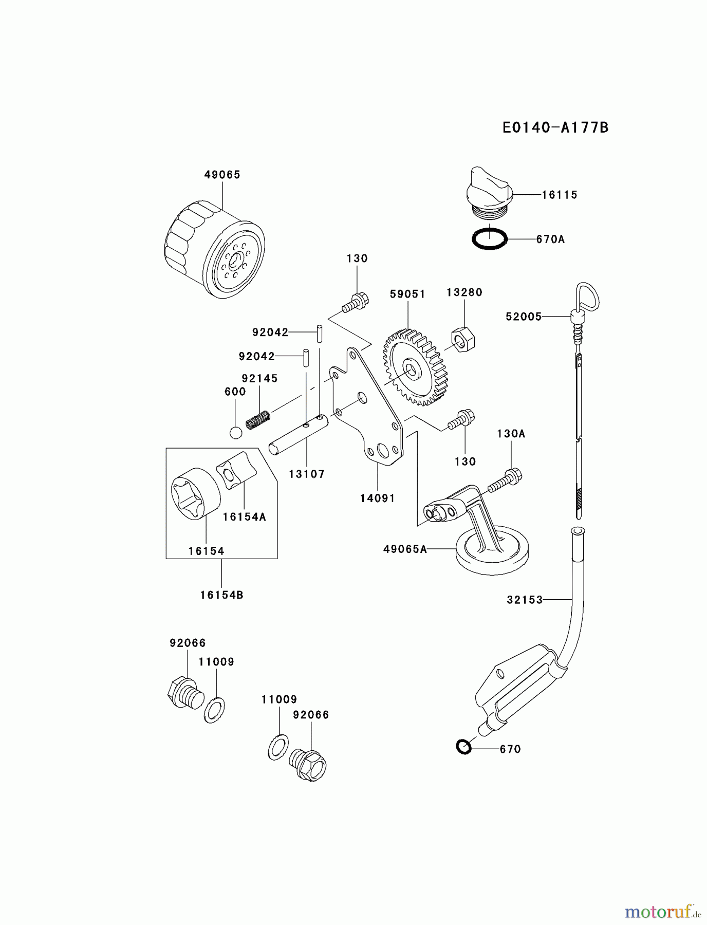  Kawasaki Motoren Motoren, Horizontal FD791D-AS07 - Kawasaki FD791D 4-Stroke Engine LUBRICATION-EQUIPMENT