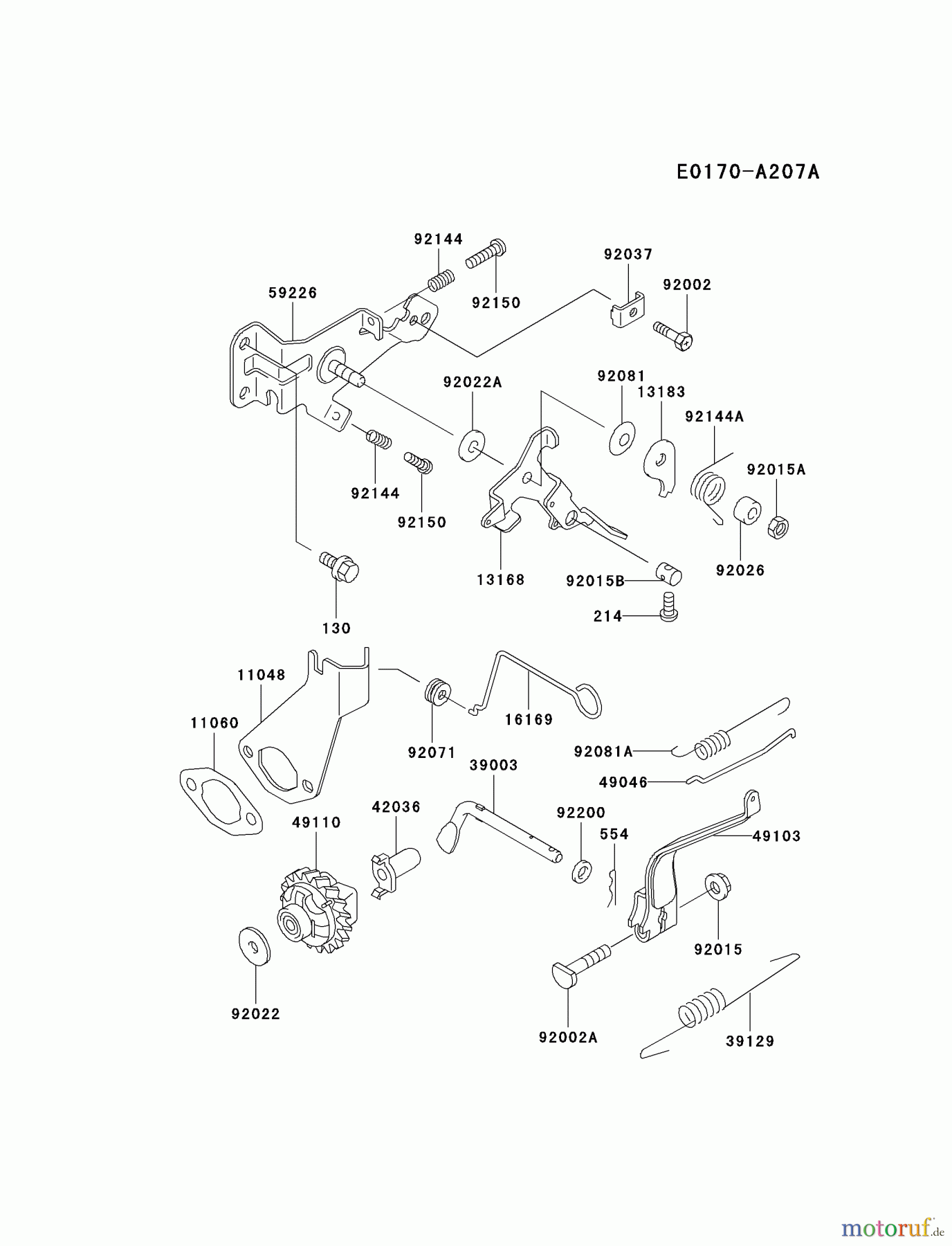  Kawasaki Motoren Motoren, Horizontal FE120D-AS03 - Kawasaki FE120D 4-Stroke Engine CONTROL-EQUIPMENT