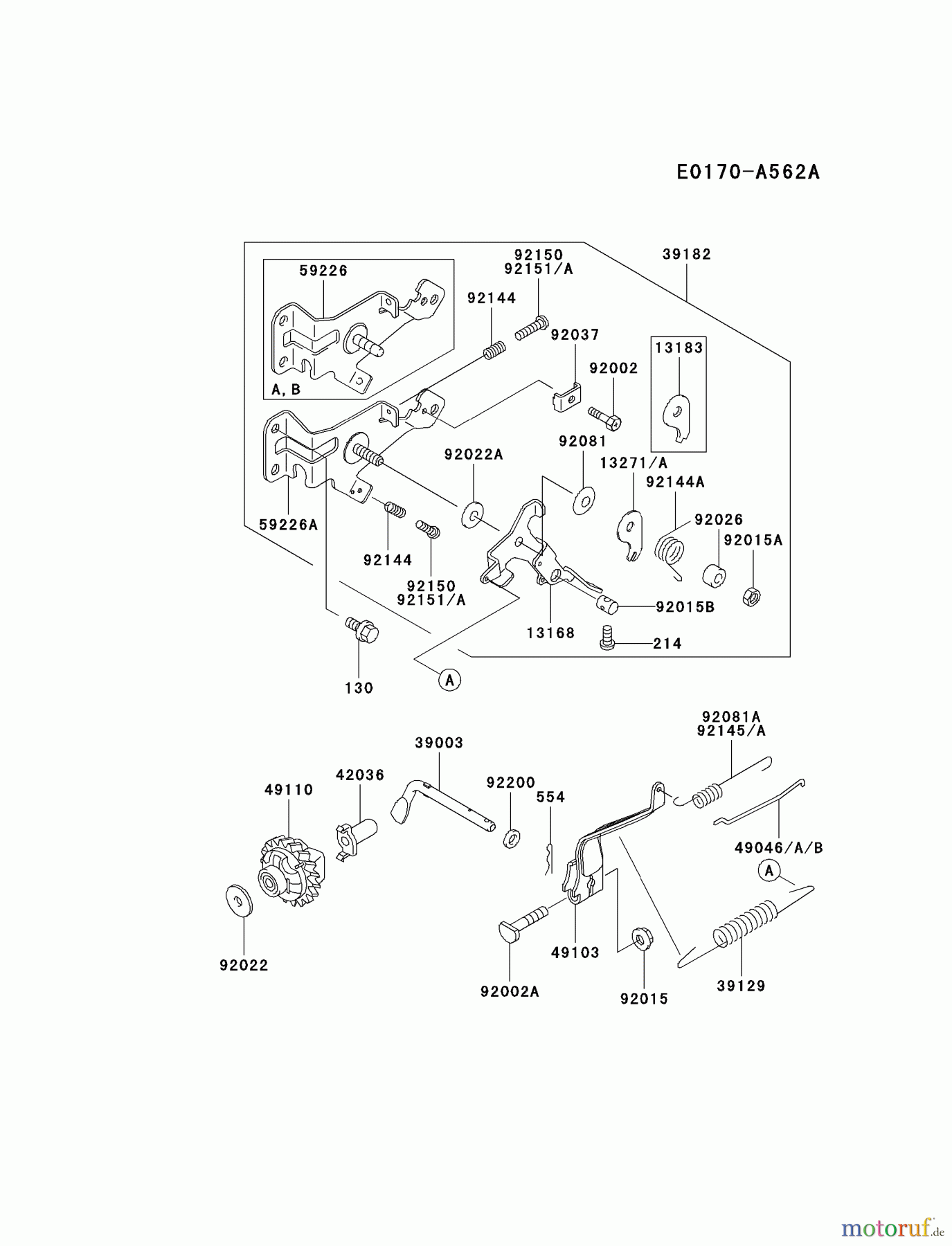  Kawasaki Motoren Motoren, Horizontal FE120D-AS04 - Kawasaki FE120D 4-Stroke Engine CONTROL-EQUIPMENT