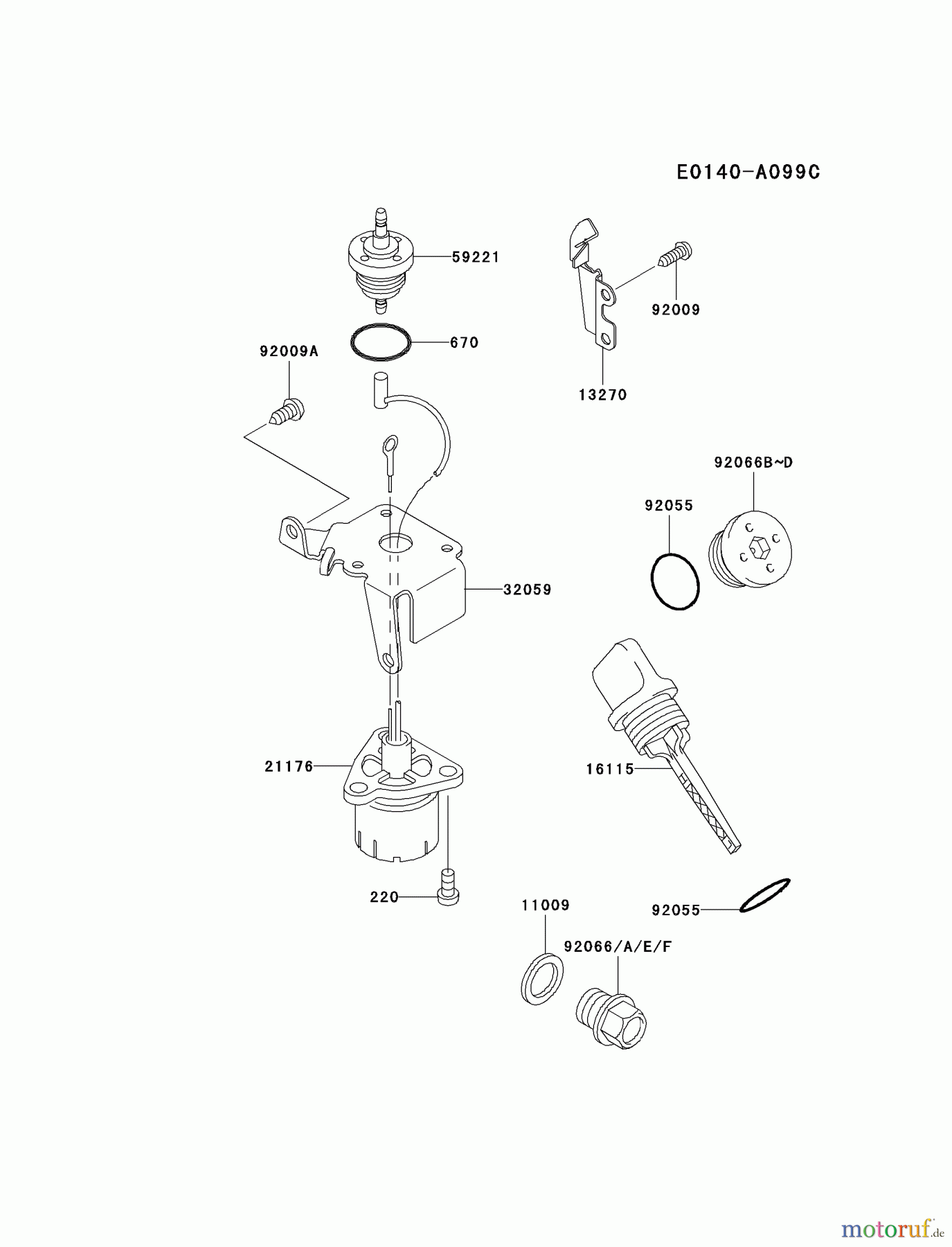  Kawasaki Motoren Motoren, Horizontal FE120D-DS04 - Kawasaki FE120D 4-Stroke Engine LUBRICATION-EQUIPMENT