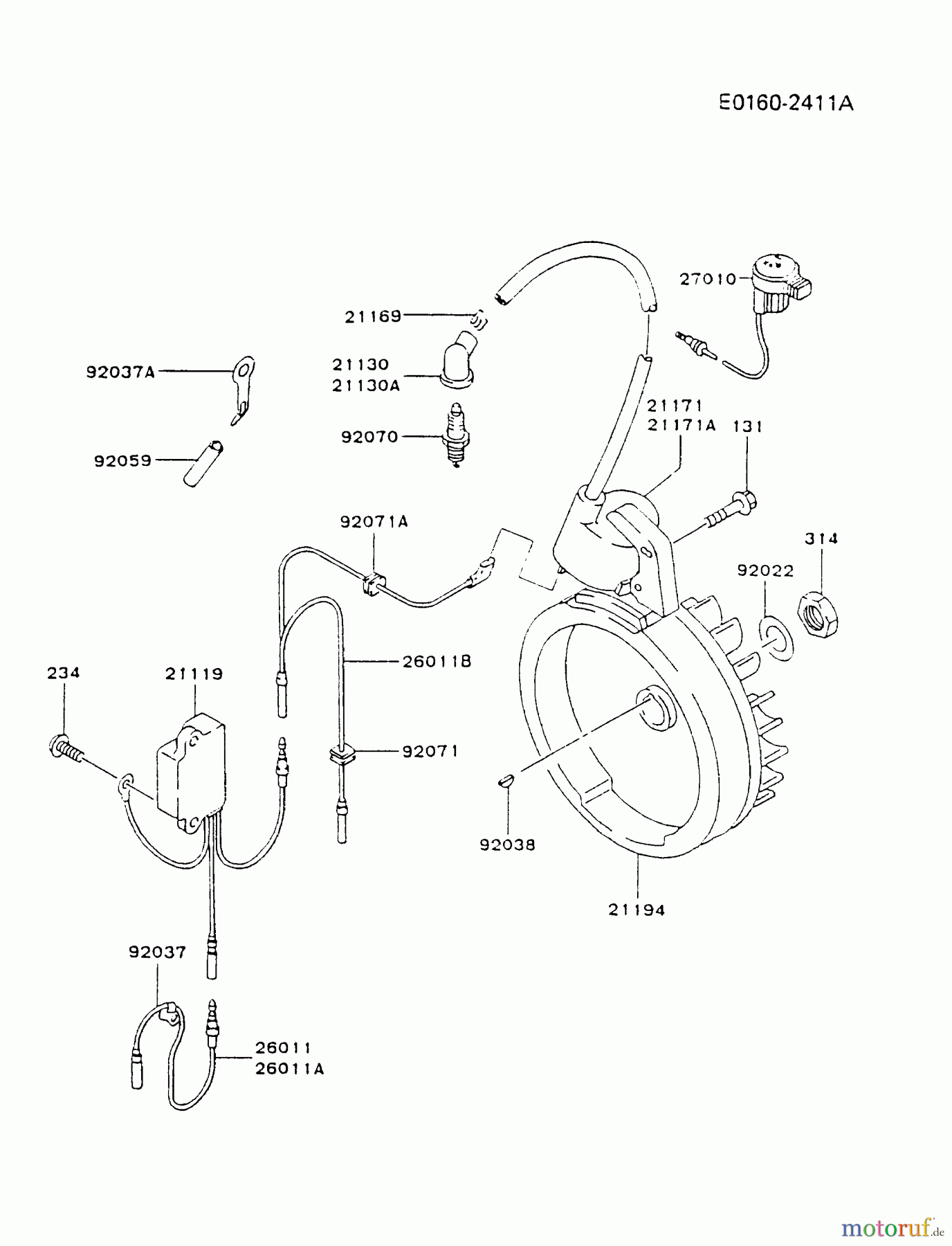  Kawasaki Motoren Motoren, Horizontal FA210D-DS10 - Kawasaki FA210D 4-Stroke Engine ELECTRIC-EQUIPMENT