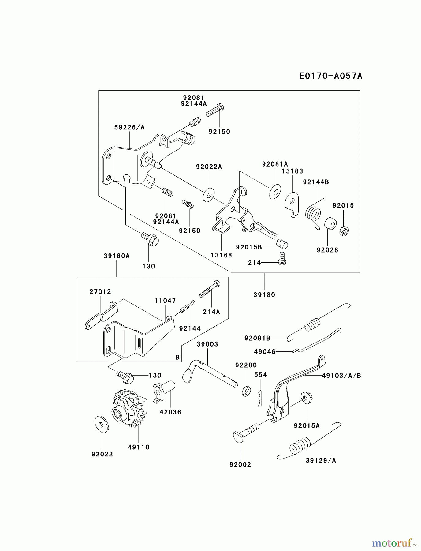  Kawasaki Motoren Motoren, Horizontal FE170D-AS01 - Kawasaki FE170D 4-Stroke Engine CONTROL-EQUIPMENT