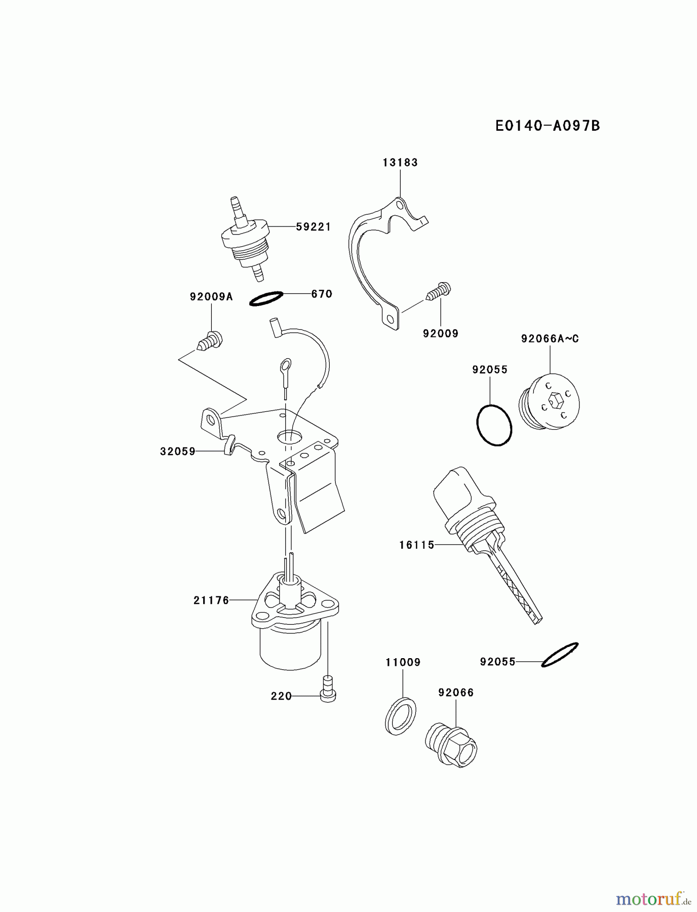  Kawasaki Motoren Motoren, Horizontal FE170D-CS04 - Kawasaki FE170D 4-Stroke Engine LUBRICATION-EQUIPMENT