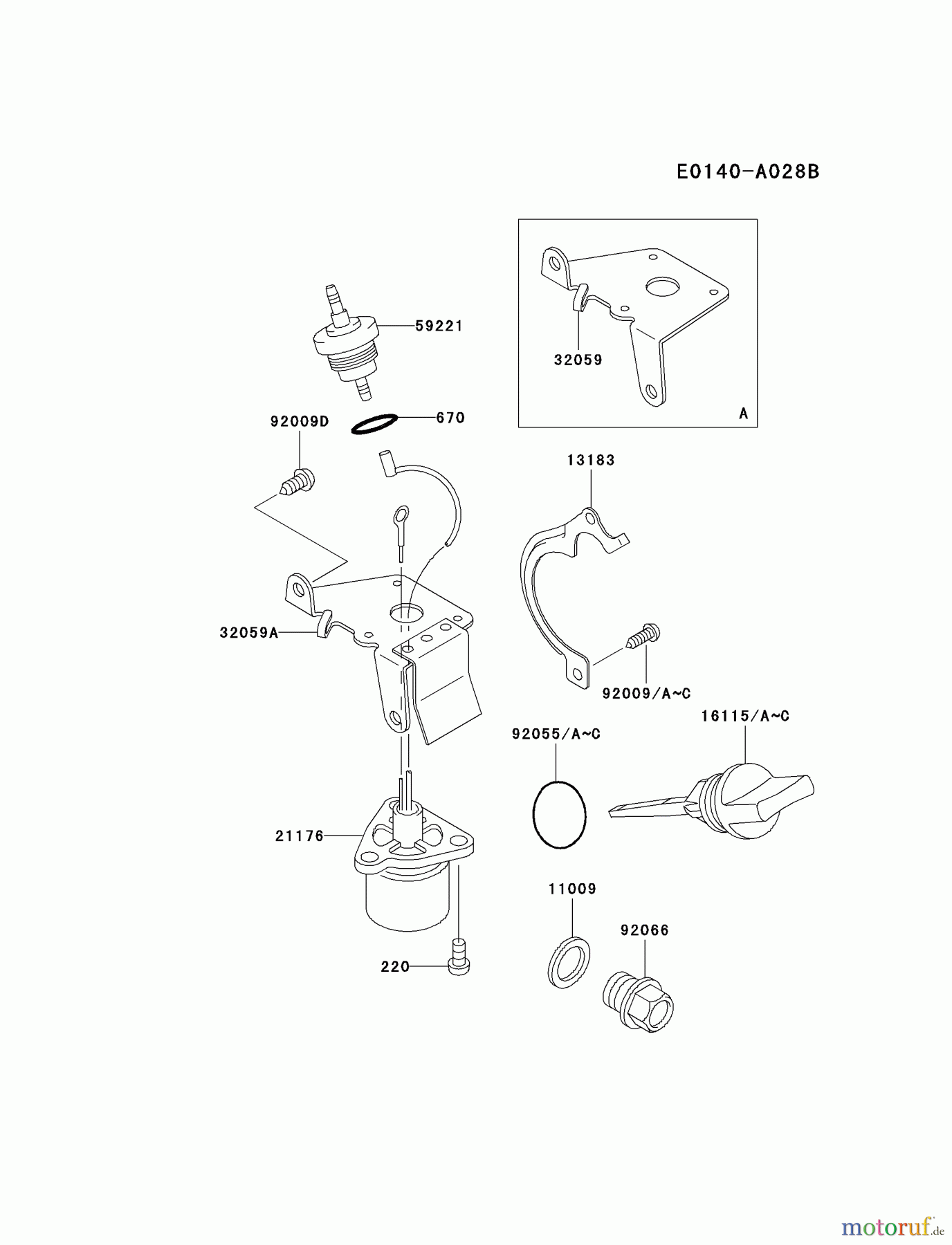  Kawasaki Motoren Motoren, Horizontal FE170D-DS00 - Kawasaki FE170D 4-Stroke Engine LUBRICATION-EQUIPMENT