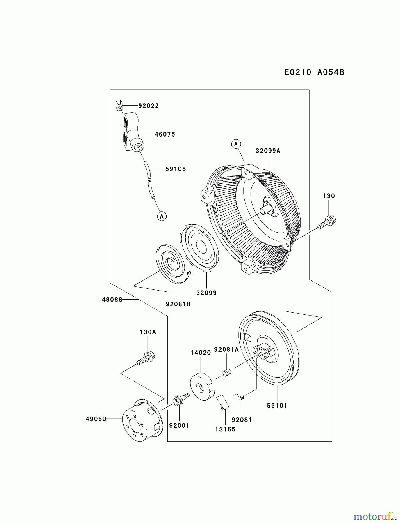  Kawasaki Motoren Motoren, Horizontal FE290D-AS14 - Kawasaki FE290D 4-Stroke Engine STARTER