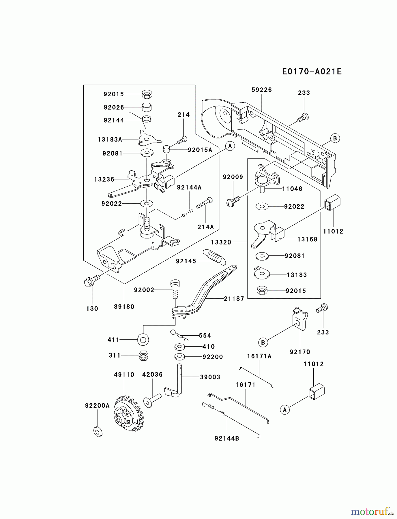  Kawasaki Motoren Motoren, Horizontal FE290D-AS16 - Kawasaki FE290D 4-Stroke Engine CONTROL-EQUIPMENT