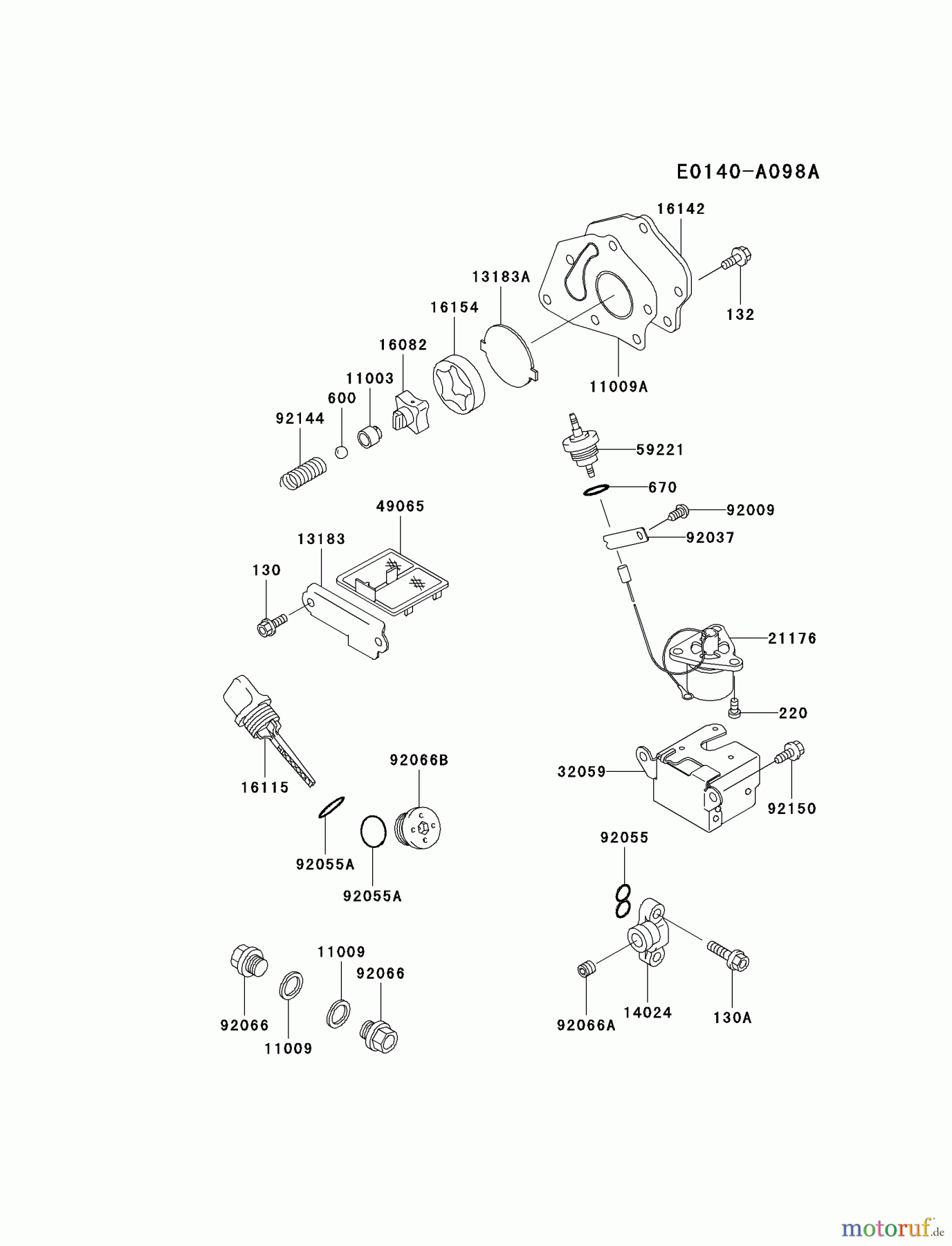  Kawasaki Motoren Motoren, Horizontal FE290D-AS20 - Kawasaki FE290D 4-Stroke Engine LUBRICATION-EQUIPMENT