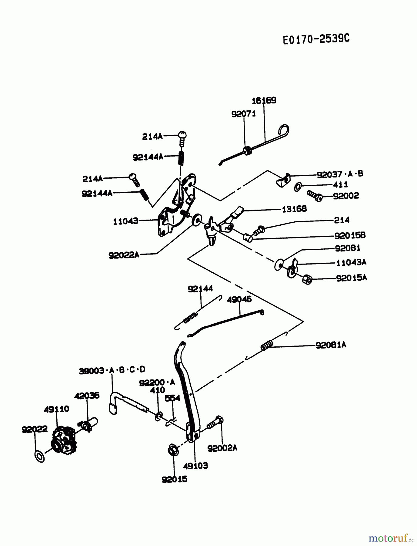  Kawasaki Motoren Motoren, Horizontal FA210D-GS01 - Kawasaki FA210D 4-Stroke Engine CONTROL-EQUIPMENT