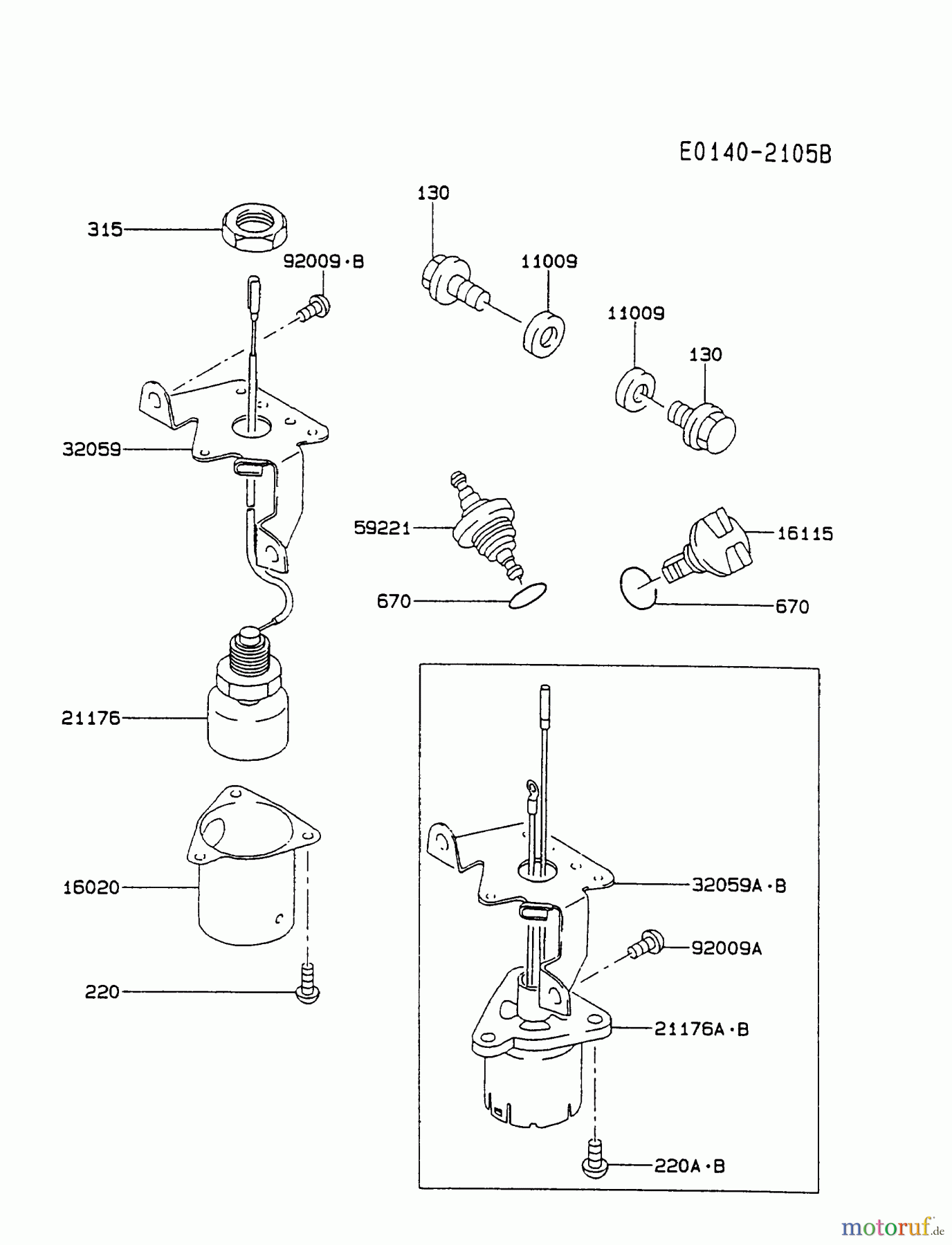  Kawasaki Motoren Motoren, Horizontal FA076D-CS09 - Kawasaki FA076D 4-Stroke Engine LUBRICATION-EQUIPMENT