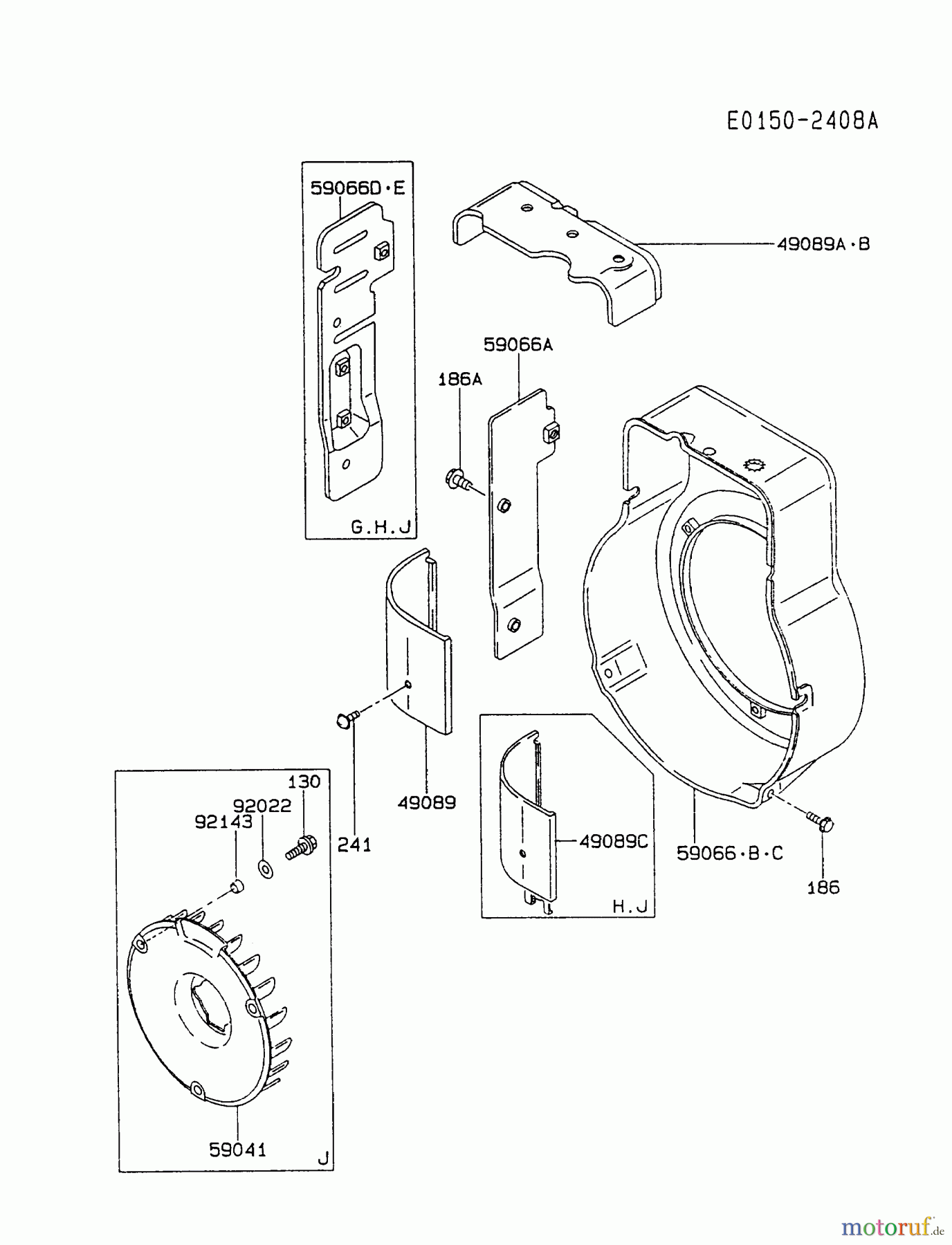  Kawasaki Motoren Motoren, Horizontal FA210D-FS05 - Kawasaki FA210D 4-Stroke Engine COOLING-EQUIPMENT