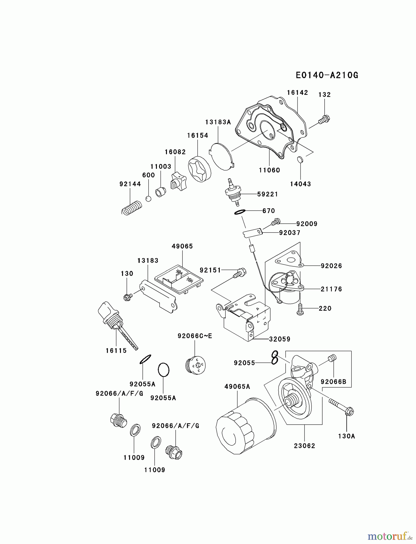  Kawasaki Motoren Motoren, Horizontal FE400D-BS01 - Kawasaki FE400D 4-Stroke Engine LUBRICATION-EQUIPMENT