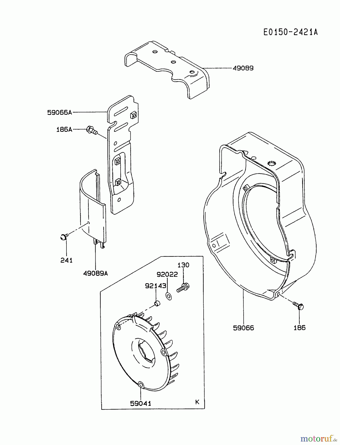  Kawasaki Motoren Motoren, Horizontal FA210R-HS00 - Kawasaki FA210R 4-Stroke Engine COOLING-EQUIPMENT