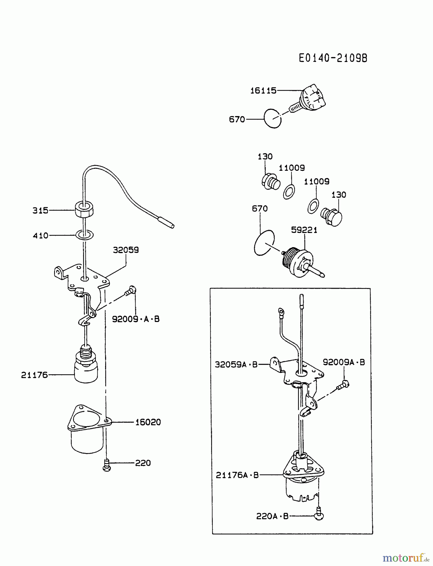  Kawasaki Motoren Motoren, Horizontal FA210R-KS00 - Kawasaki FA210R 4-Stroke Engine LUBRICATION-EQUIPMENT