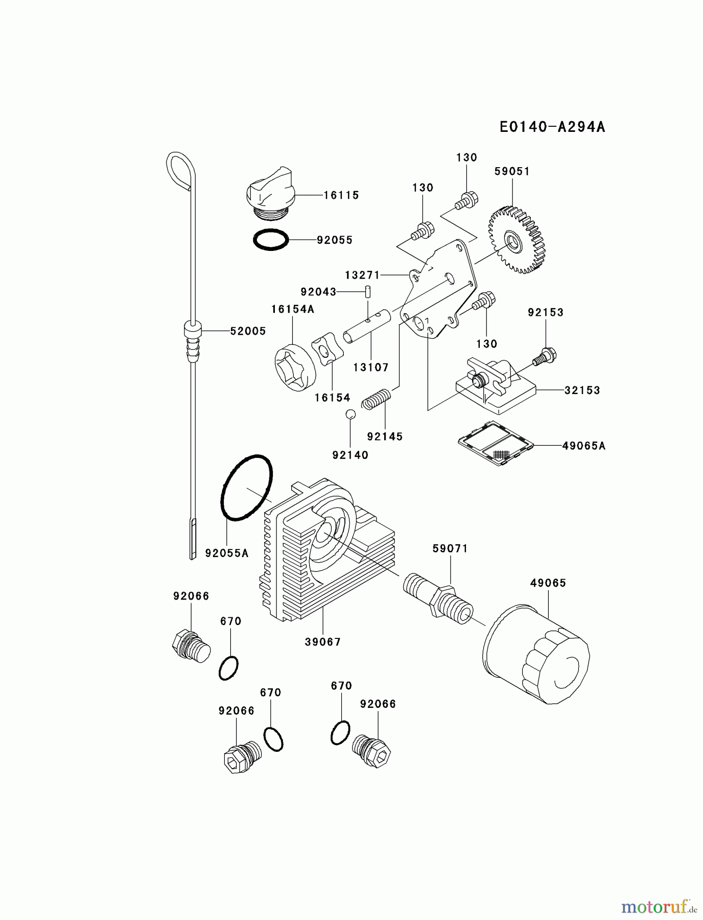  Kawasaki Motoren Motoren, Horizontal FH721D-DS05 - Kawasaki FH721D 4-Stroke Engine LUBRICATION-EQUIPMENT