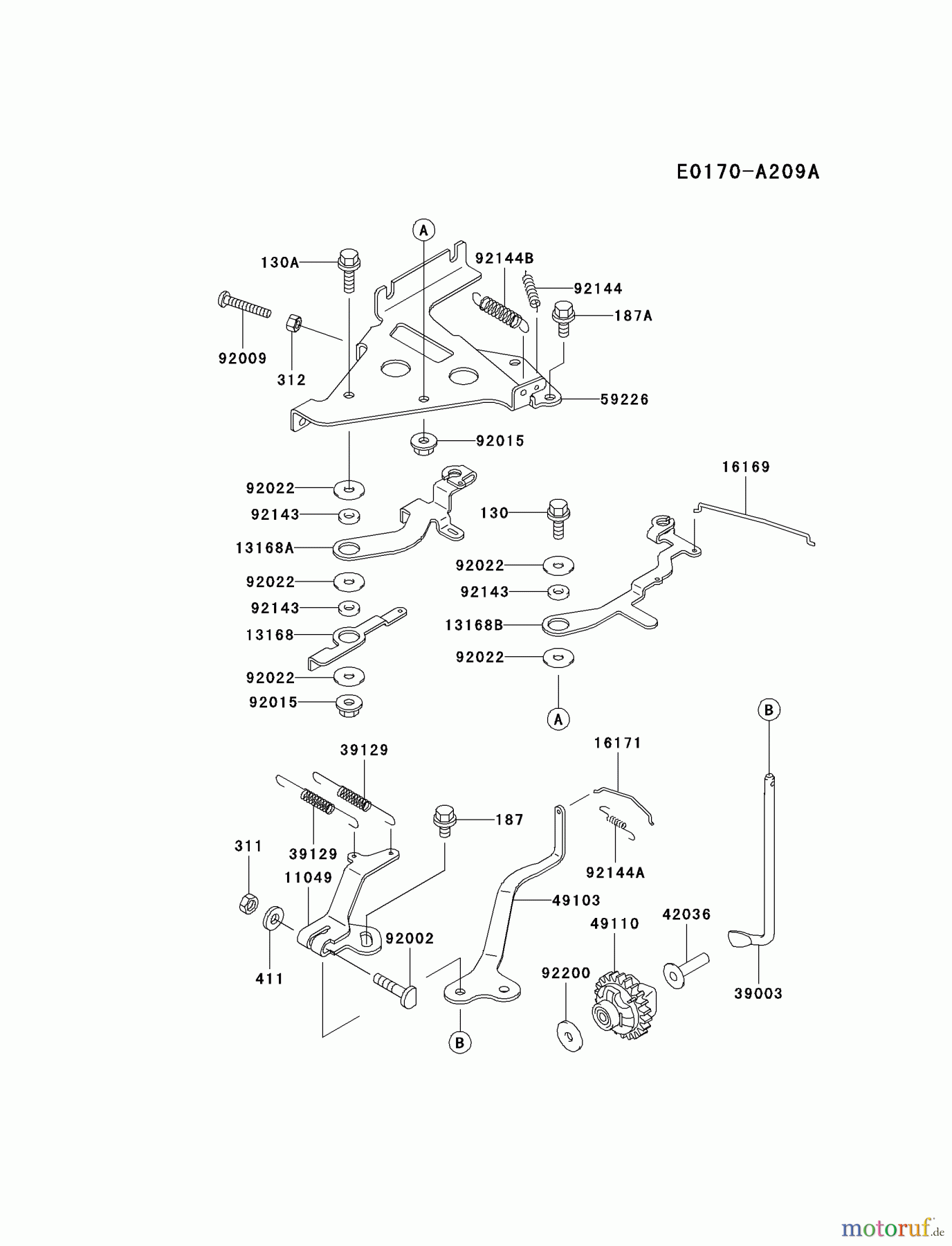 Kawasaki Motoren Motoren, Horizontal FD501D-AS01 - Kawasaki FD501D 4-Stroke Engine CONTROL-EQUIPMENT