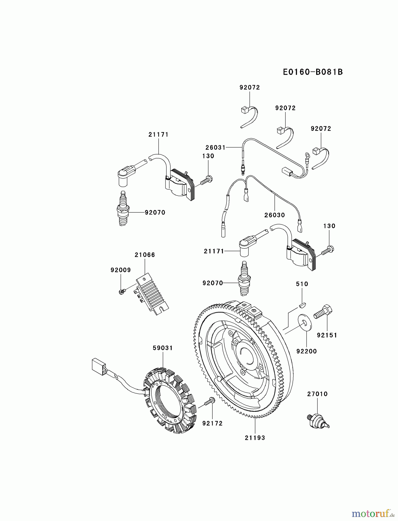  Kawasaki Motoren Motoren, Horizontal FH770D-DS04 - Kawasaki FH770D 4-Stroke Engine ELECTRIC-EQUIPMENT