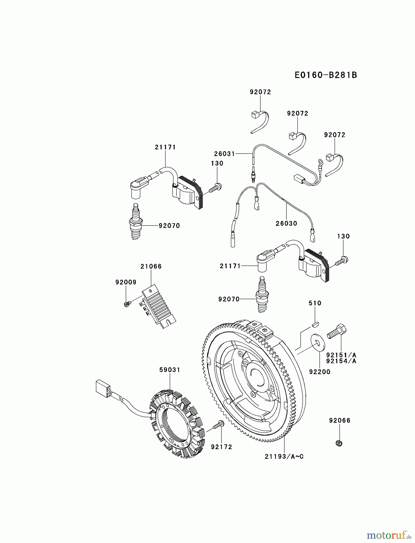  Kawasaki Motoren Motoren, Horizontal FH770D-ES01 - Kawasaki FH770D 4-Stroke Engine ELECTRIC-EQUIPMENT