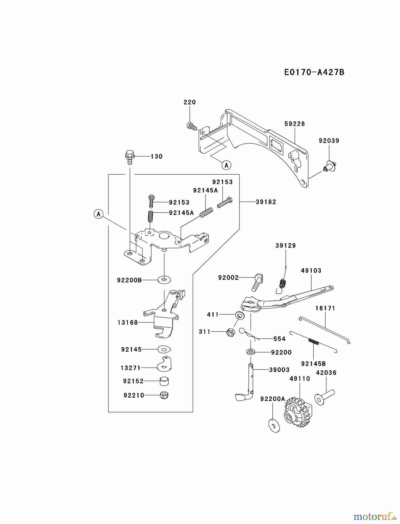  Kawasaki Motoren Motoren, Horizontal FJ100D-AS00 - Kawasaki FJ100D 4-Stroke Engine CONTROL-EQUIPMENT