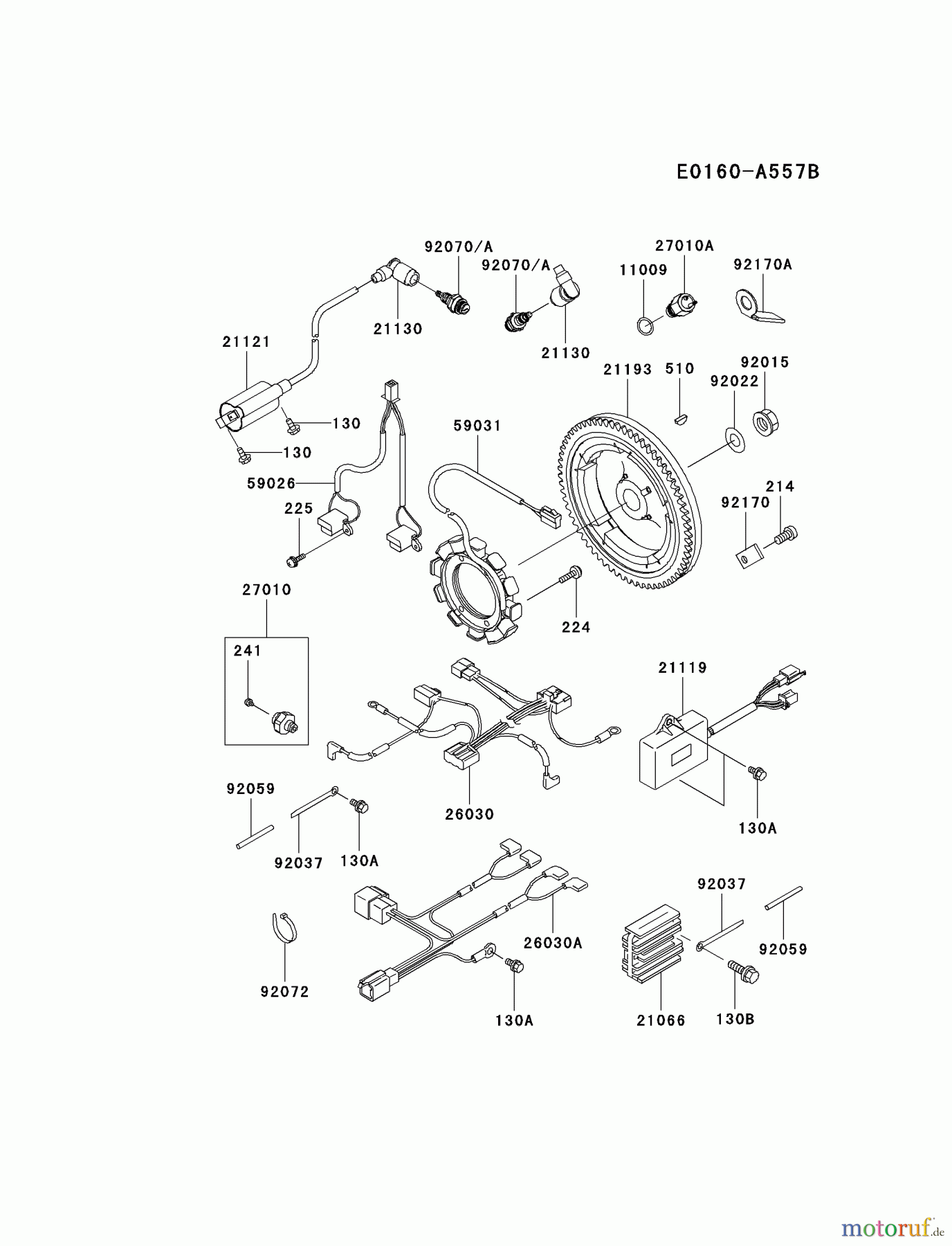  Kawasaki Motoren Motoren, Horizontal FD501D-AS03 - Kawasaki FD501D 4-Stroke Engine ELECTRIC-EQUIPMENT