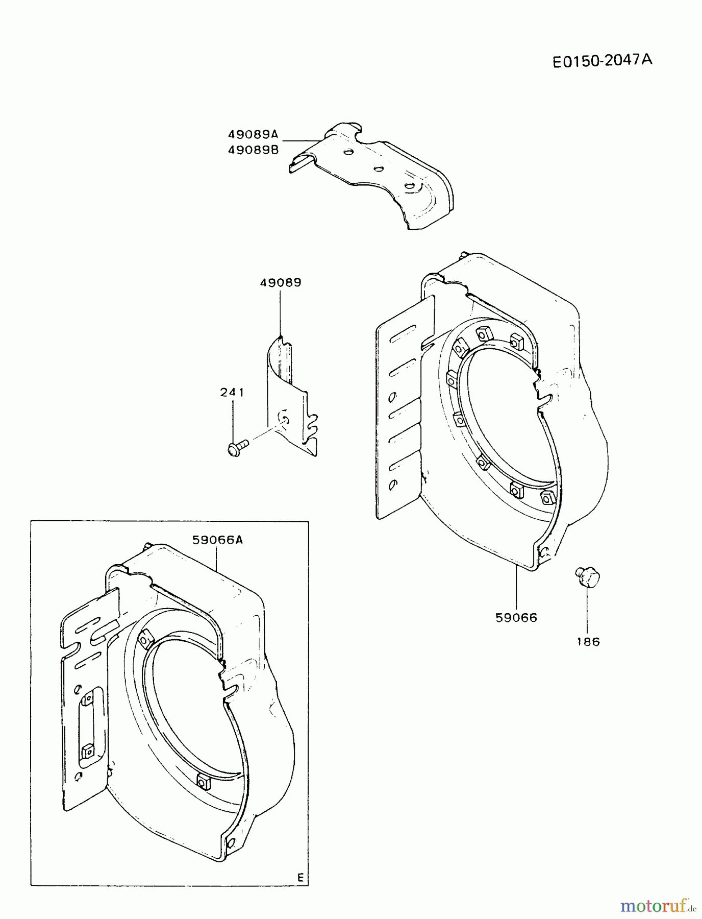  Kawasaki Motoren Motoren, Horizontal FA076D-ES05 - Kawasaki FA076D 4-Stroke Engine COOLING-EQUIPMENT