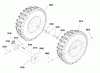 Murray 1028E (LP37057) (1696043) - John Deere 28" Dual Stage Snow Thrower (2011) Spareparts Wheel & Tire Group (2988546)