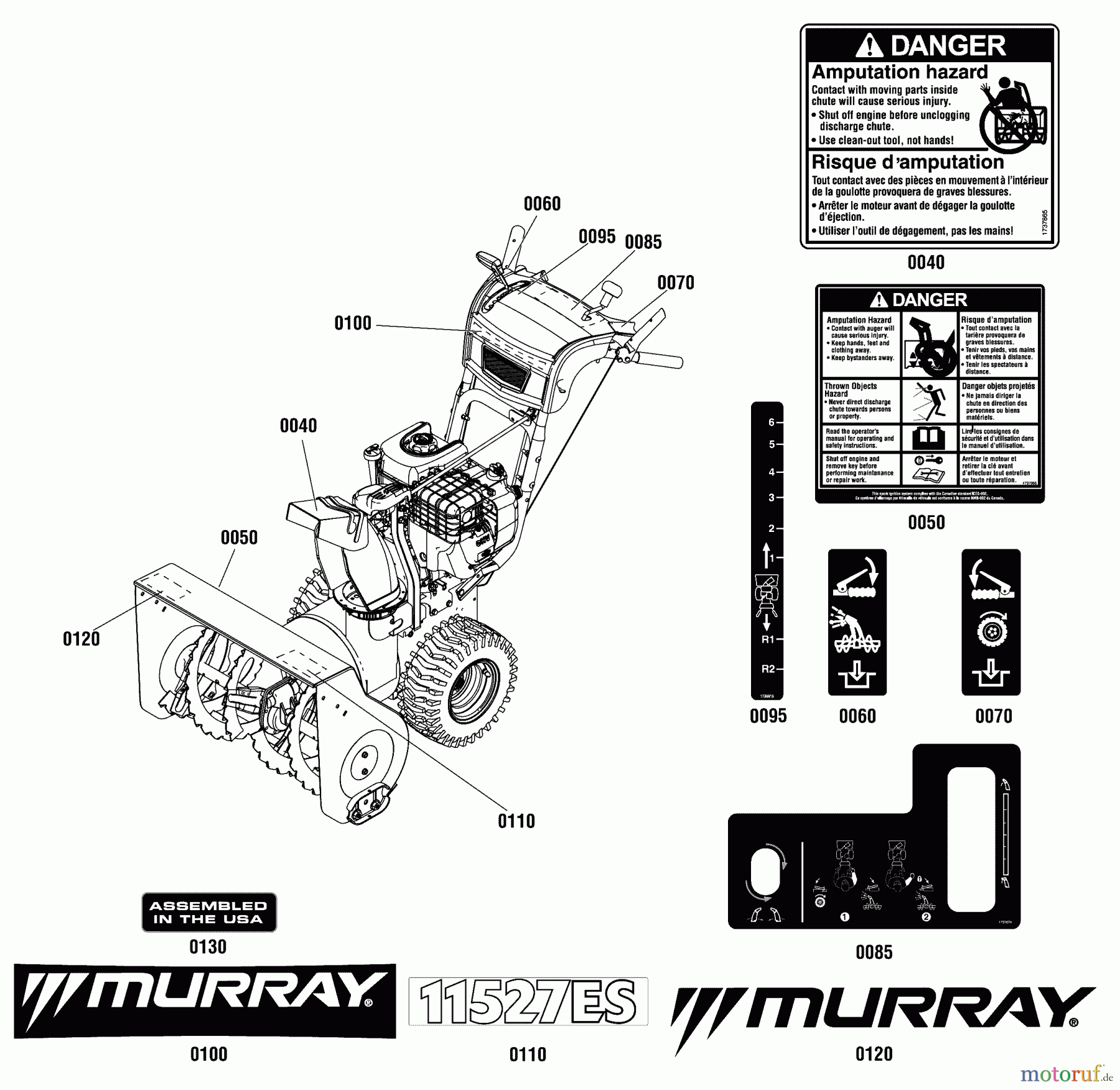  Murray Schneefräsen 11527ES (1696270-00) - Murray 27