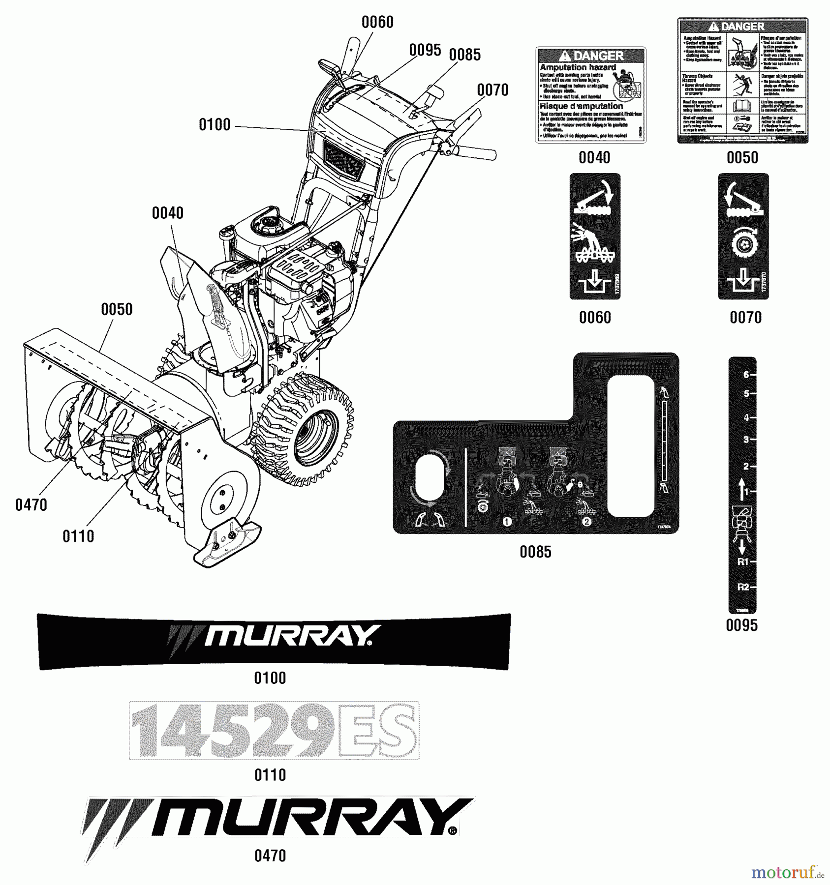 Murray Schneefräsen 14529ES (1696030) - Murray 29