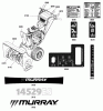 Murray 14529ES (1696030) - 29" Dual Stage Snowthrower (2011) Listas de piezas de repuesto y dibujos Decals Group (2989763)