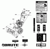 Murray 1696281-00 - Brute 27" Dual Stage Snowthrower, 11.5HP (2012) Listas de piezas de repuesto y dibujos Decals Group (2990820)
