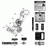 Murray 1696282-00 - Brute 29" Dual Stage Snowthrower, 14.5HP (2012) Listas de piezas de repuesto y dibujos Decals Group (2990825)