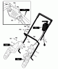 Murray 620000x30C - 20" Single Stage Snow Thrower (2001) Listas de piezas de repuesto y dibujos Handle Assembly