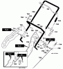 Murray 621450x4D - 21" Single Stage Snow Thrower (2000) Listas de piezas de repuesto y dibujos Handle Assembly