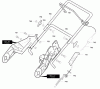 Murray 621520x43NA - Yard King 21" Single Stage Snow Thrower (2003) Listas de piezas de repuesto y dibujos Handle Assembly