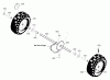 Murray 624504x5C - 24" Dual Stage Snow Thrower (2004) Listas de piezas de repuesto y dibujos Wheels