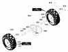Murray 624505x4B - 24" Dual Stage Snow Thrower (2000) Listas de piezas de repuesto y dibujos Wheels Assembly
