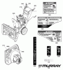 Murray 824EX (1695979) - 24" Dual Stage Snowthrower (2011) Listas de piezas de repuesto y dibujos Decals Group (2989992)