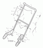 Murray C950-52844-0 (1695556) - Craftsman 22" Single Stage Snow Thrower (2008) (Sears) Listas de piezas de repuesto y dibujos Handle Assembly